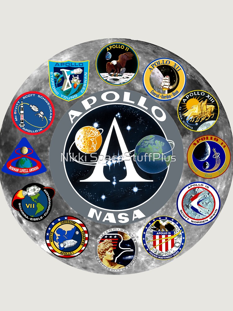 Thumbnail 6 von 6, Premium Oversized Pullover, Zusammengesetztes Logo der Apollo-Mission designt und verkauft von Spacestuffplus.