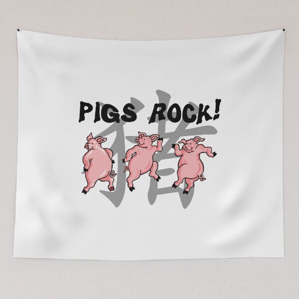 Item preview, Chinese Zodiac Pig Pigs Rock designed and sold by HolidayT-Shirts.