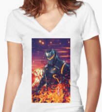 epic omega level Women's Fitted V-Neck T-Shirt