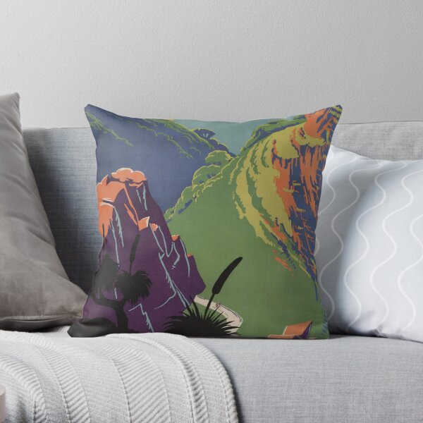 South Australia, Morialta, 8 miles from Adelaide, 1935 Throw Pillow