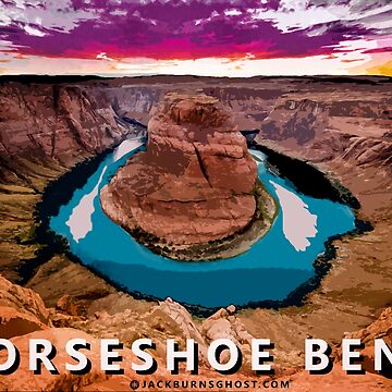 Artwork thumbnail, Horseshoe Bend Grand Canyon by River and Ridge
