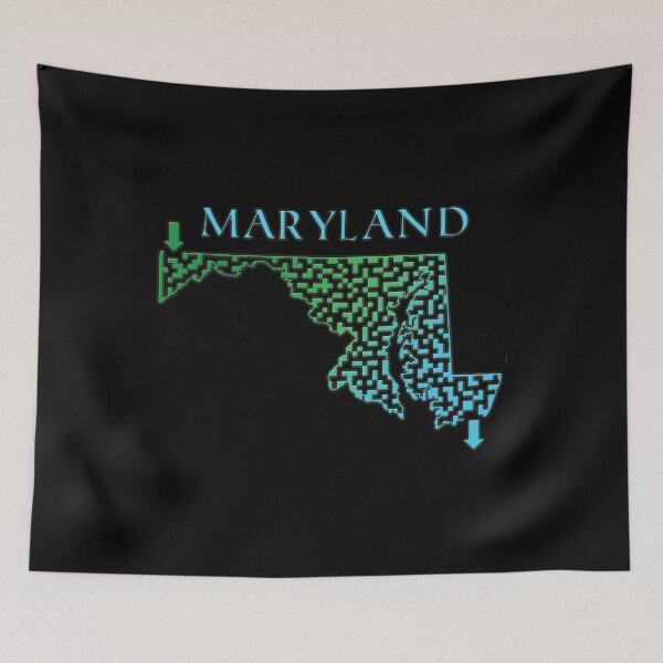 Item preview, Maryland State Outline Maze & Labyrinth designed and sold by gorff.