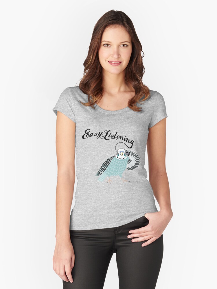 Thumbnail 1 of 3, Fitted Scoop T-Shirt, Easy Listening designed and sold by kernelcopia.