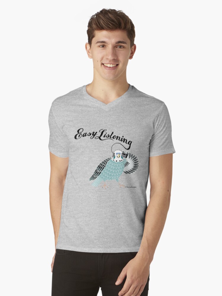 Thumbnail 1 of 3, V-Neck T-Shirt, Easy Listening designed and sold by kernelcopia.