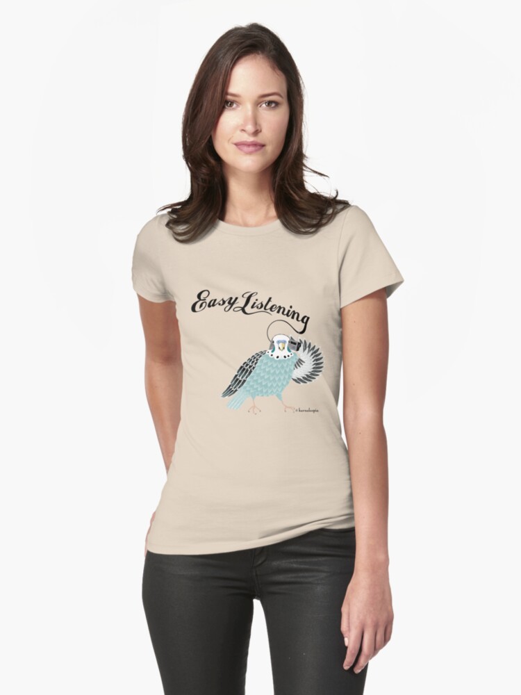 Thumbnail 1 of 3, Fitted T-Shirt, Easy Listening designed and sold by kernelcopia.