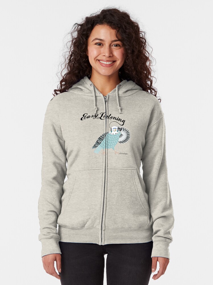 Thumbnail 2 of 5, Zipped Hoodie, Easy Listening designed and sold by kernelcopia.