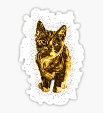 Cute pet golden Gold Sticker