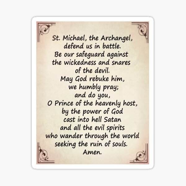 The Saint Michael's Prayer Sticker