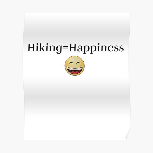 Hiking Emoji Wall Art Redbubble