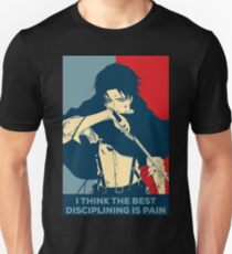 Camiseta unisex Levi - Creo que la mejor disciplina es el dolor