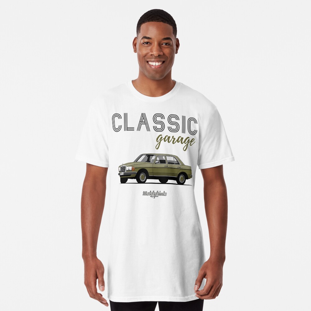 Classic Garage W123 Beige T Shirt By Motorpr1nts Redbubble