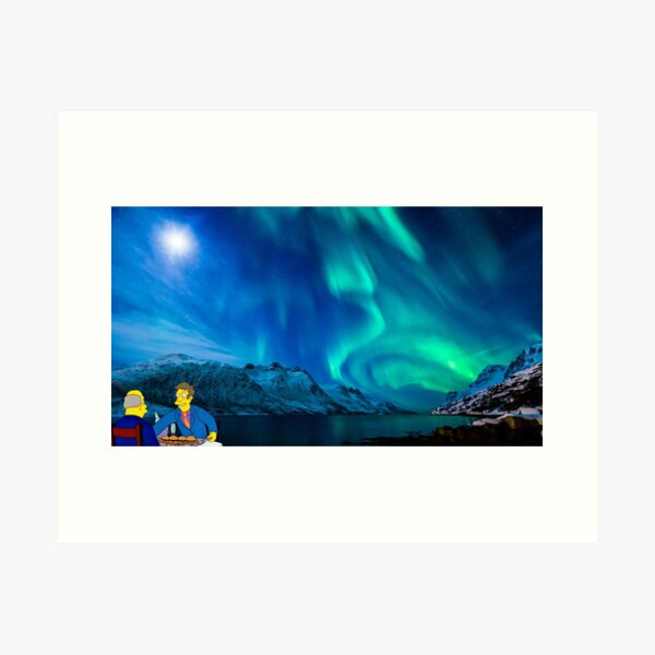 Aperçu de l'œuvre Aurora Borealis, entièrement localisée à l'intérieur créée et vendue par RockPasta.