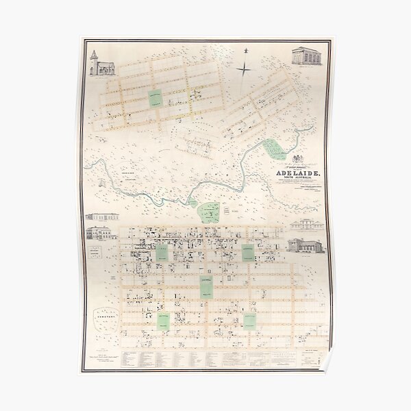 Adelaide: Kingston Map, 1842 Poster