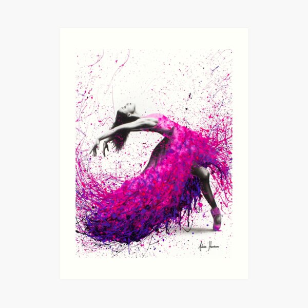 Hot Magenta Dance Art Print