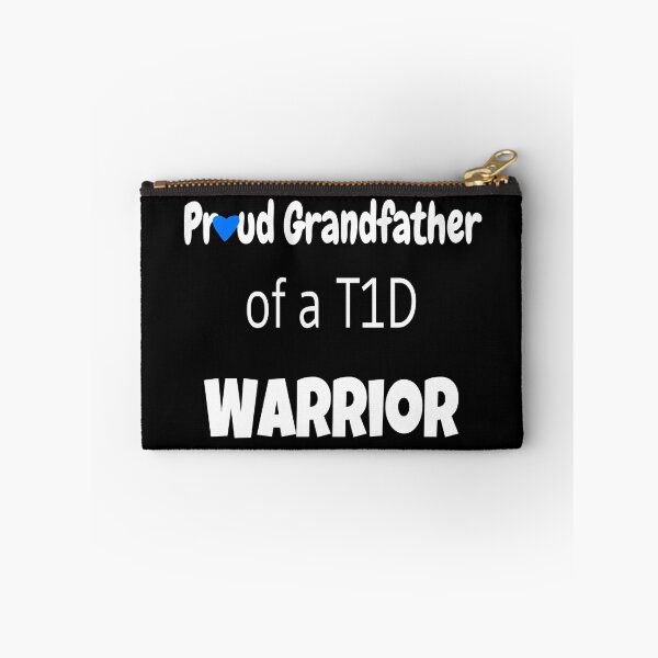 Item preview, Proud Grandfather Of A T1D Warrior - White Text -  Blue Heart  designed and sold by CatGirl101.
