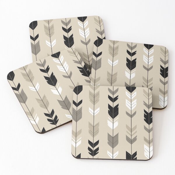 Item preview, Arrow Feathers - Midnight Woodland Black And Tan designed and sold by SugarPineDesign.