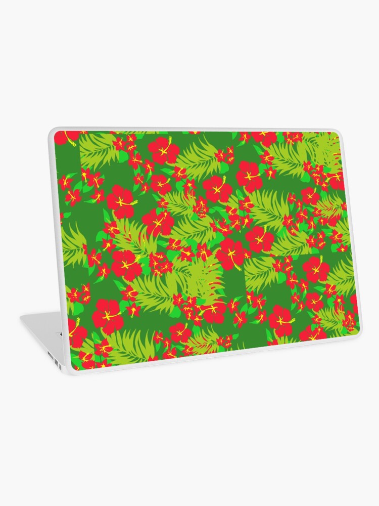 Thumbnail 1 of 2, Laptop Skin, Red Hibiscus designed and sold by Kaaawasaki.