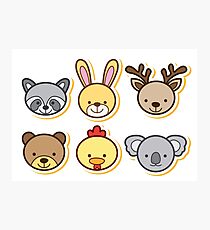 Animals Cartoon Photographic Print