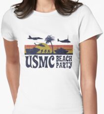 USMC Beach Party Fitted T-Shirt