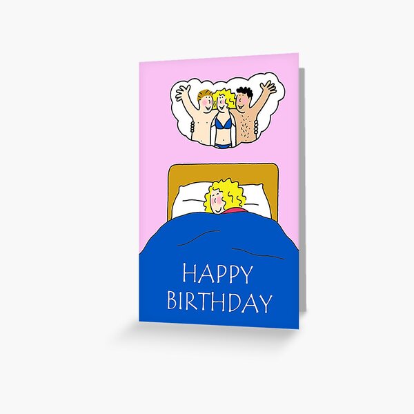 Happy Birthday Fantasy Cartoon Humor for Her Greeting Card