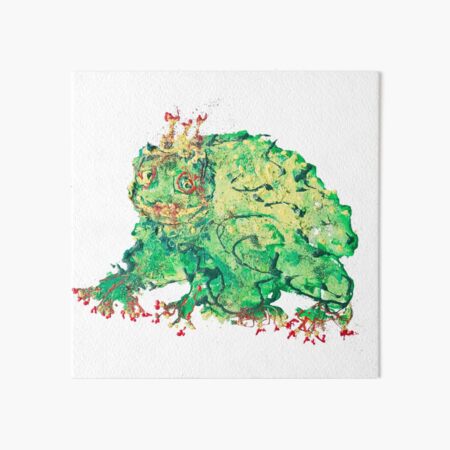 green frog Art Board Print