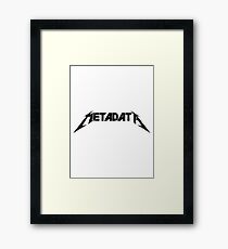 Metadata - Distressed Black Edition Framed Print