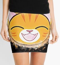 Orange tabby cat orange tabby glowing Art Mini Skirt