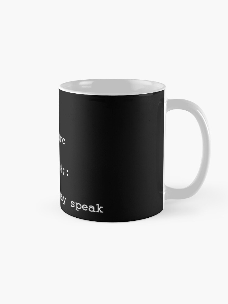 Thumbnail 5 of 6, Coffee Mug, Linux root morning coffee cup black designed and sold by skua74.