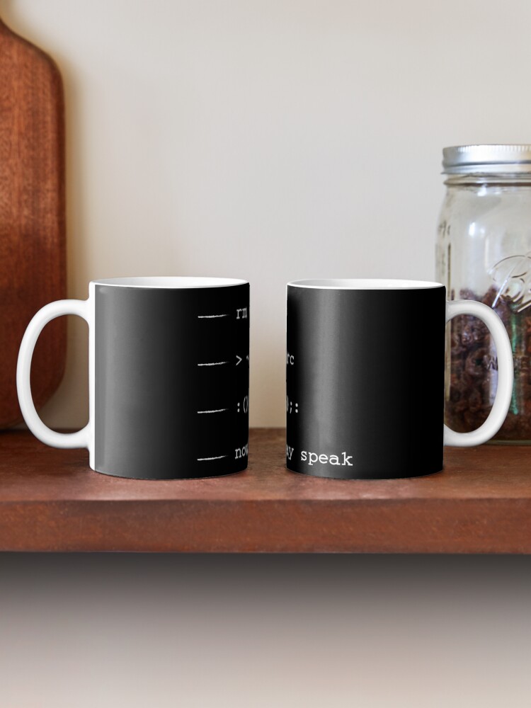 Thumbnail 2 of 6, Coffee Mug, Linux root morning coffee cup black designed and sold by skua74.