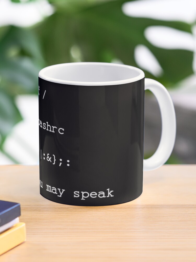 Thumbnail 1 of 6, Coffee Mug, Linux root morning coffee cup black designed and sold by skua74.