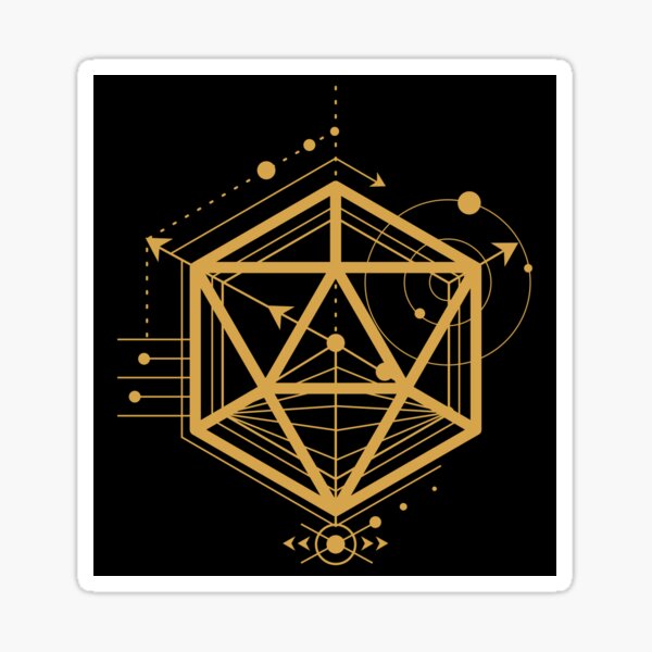 Item preview, Alchemy Symbols Polyhedral D20 Dice Tabletop RPG Gaming designed and sold by pixeptional.
