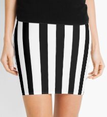 Black White Stripe Bedspread Mini Skirt