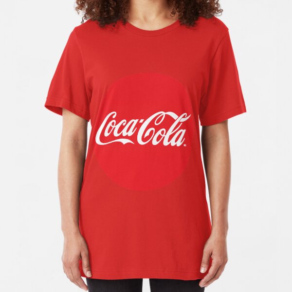 Coca Cola red circle logo Slim Fit T-Shirt