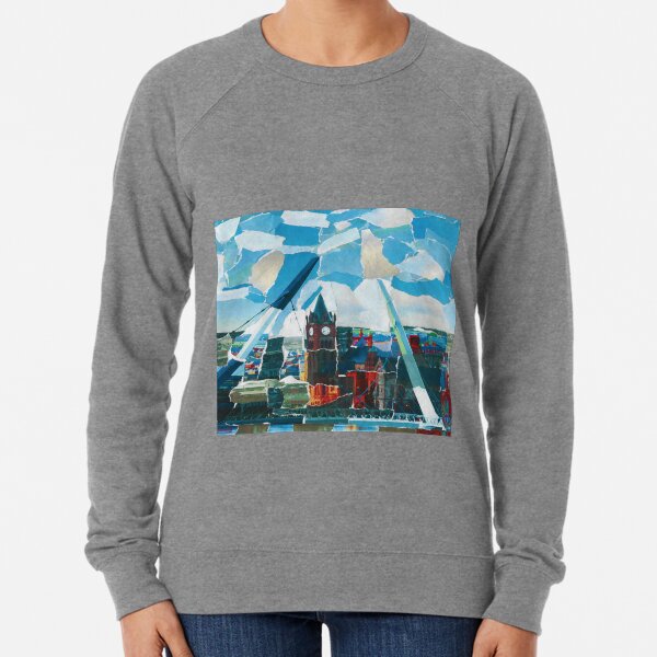 Derry Guildhal Peace Bridge With River Lightweight Sweatshirt