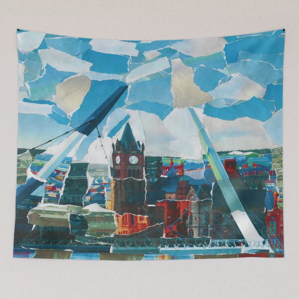 Item preview, Derry Guildhal Peace Bridge With River designed and sold by Totaldannation.