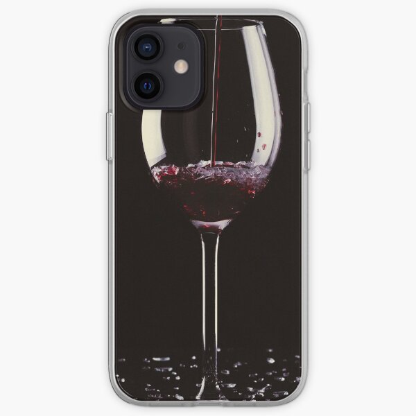Drinking a glass of red wine iPhone Soft Case