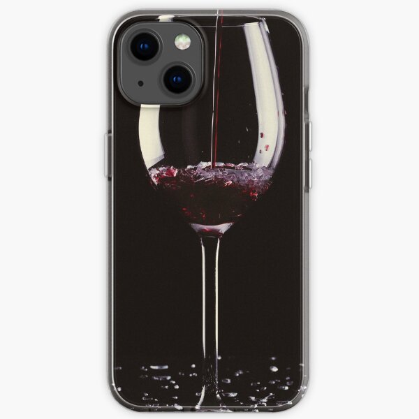 Drinking a glass of red wine iPhone Soft Case
