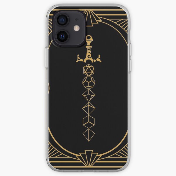 Dungeon Armory's Magical Gold Dice Sword Tabletop RPG Gaming iPhone Soft Case