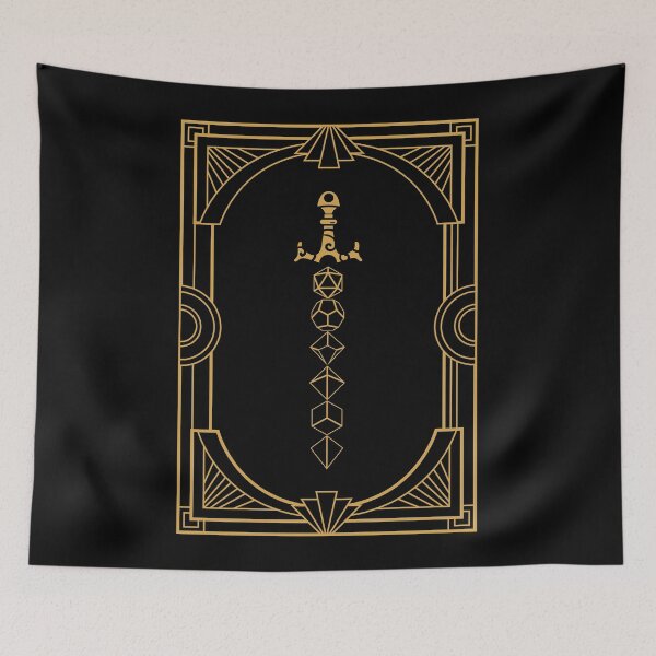 Item preview, Dungeon Armory's Magical Gold Dice Sword Tabletop RPG Gaming designed and sold by pixeptional.