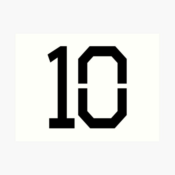 number 10 stencil team sports ten tenth 10th competition art print by tomsredbubble redbubble