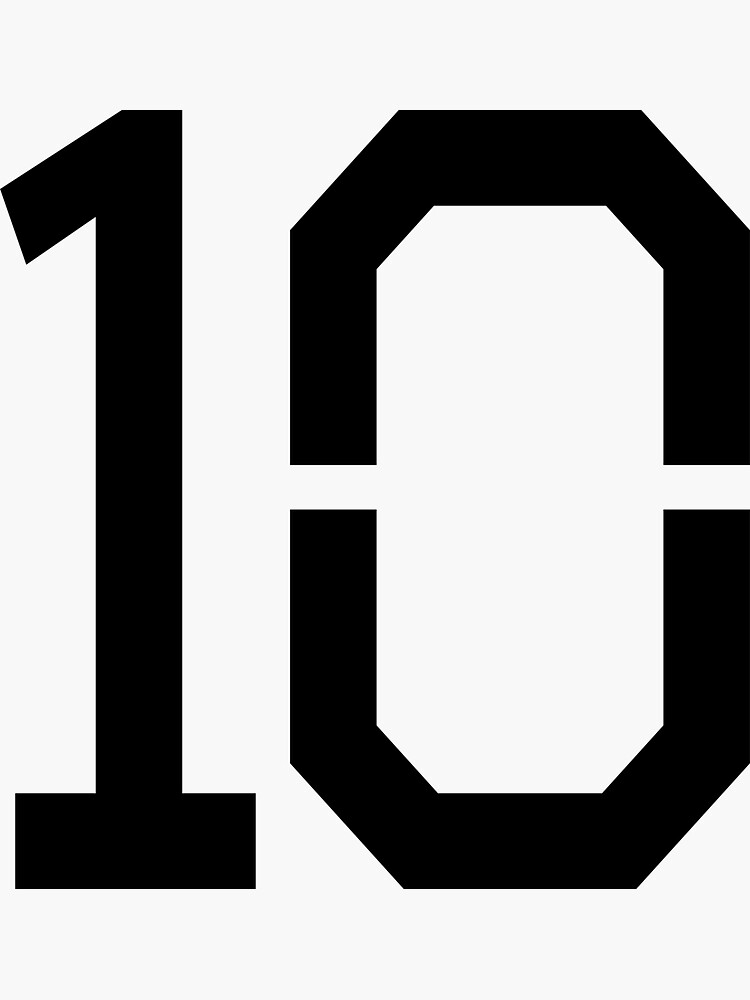 "NUMBER 10. STENCIL. TEAM SPORTS. TEN. TENTH. 10th. Competition
