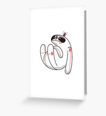 Faule Space Sloth Grußkarte
