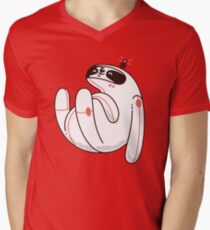 Lazy Space Sloth Men's V-Neck T-Shirt