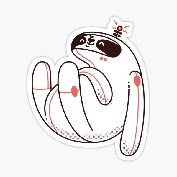 Lazy Space Sloth Sticker