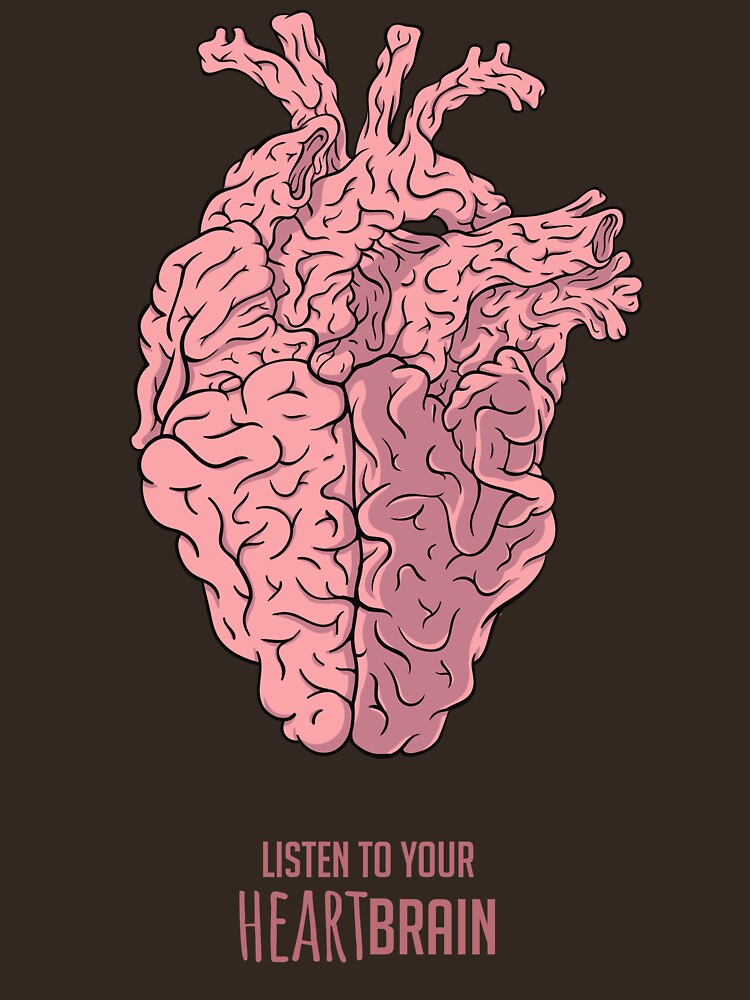 Thumbnail 7 of 7, Essential T-Shirt, Heart Brain! designed and sold by Dum Design.