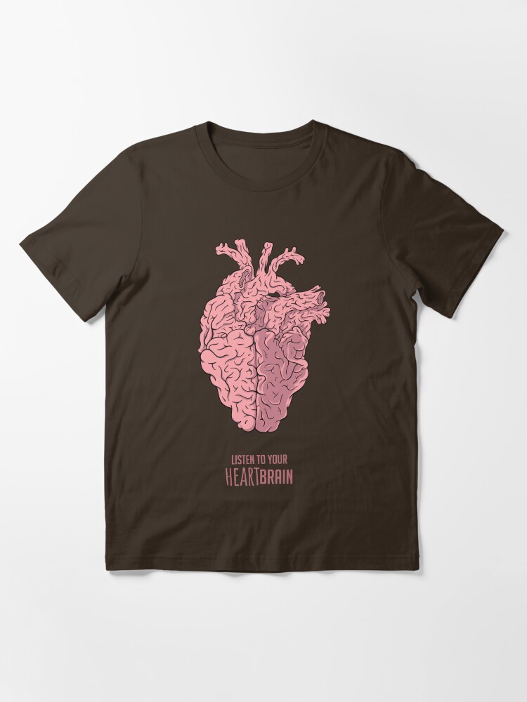 Thumbnail 2 of 7, Essential T-Shirt, Heart Brain! designed and sold by Dum Design.