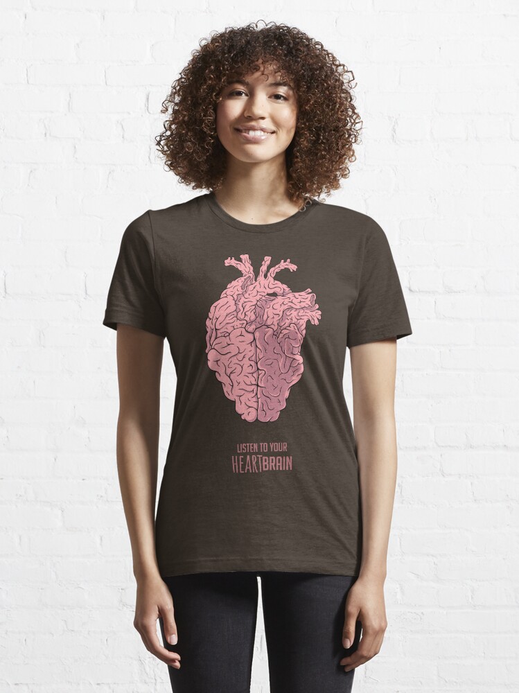 Thumbnail 6 of 7, Essential T-Shirt, Heart Brain! designed and sold by Dum Design.