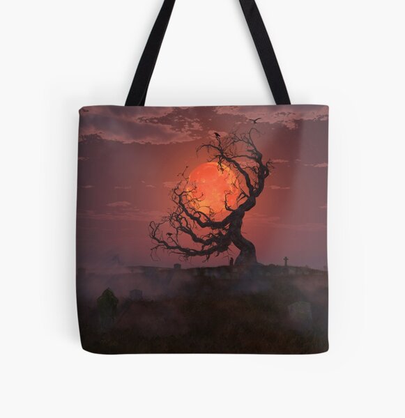 Harvest Moon All Over Print Tote Bag