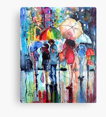 Waiting in the rain Metal Print