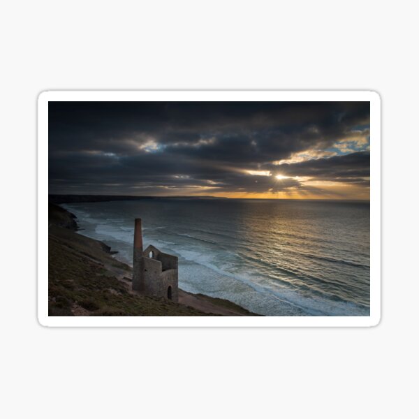 Sunset at St Agnes Cornwall Sticker